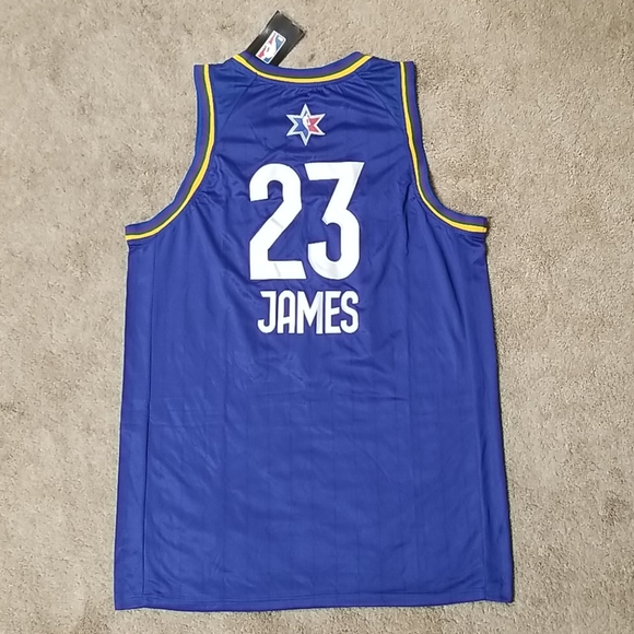 Bron #23 2020 All Star Game Blue Mens New - Picture 1 of 10